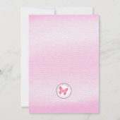 Invitation Aquarelle rose communion (Dos)