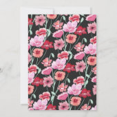 Invitation Aquarelle rose corail Floral Douce 16 Anniversaire (Dos)