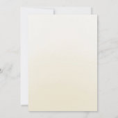 Invitation Aquarelle Rose Crème Or Floral Quinceanera (Dos)