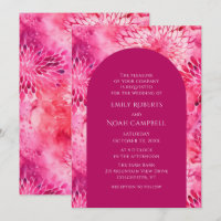 Aquarelle rose Dahlia Floral Mariage élégant
