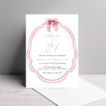 Invitation Aquarelle rose dainty Bow 21e anniversaire<br><div class="desc">Conçu pour coordonner avec notre collection de ruban rose, cette invitation à l'anniversaire présente de magnifiques rubans soyeux avec bordure cursive dans les tons rose aquarelle. Pour une personnalisation plus avancée de cette conception, par exemple la modification de la disposition, de la police ou de la taille du texte, cliquez...</div>