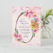 Invitation Aquarelle rose de la nuptiale (Debout devant)