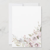 Invitation Aquarelle rose douce Élégante Mariage florale (Dos)
