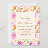 Invitation Aquarelle rose douce Jardin Fête des mariées flora (Devant)