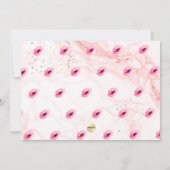 Invitation Aquarelle rose eau Roses Communion Merci (Dos)