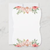 Invitation Aquarelle rose élégant Floral Sweet 16 (Dos)