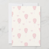 Invitation Aquarelle rose Eléphant Baby shower fille (Dos)