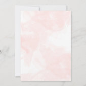 Invitation Aquarelle rose en haut Baby shower Eléphant Girl (Dos)