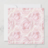 Invitation Aquarelle rose en rose pâle, Mariage blanc crème (Dos)
