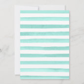 Invitation Aquarelle rose et Baby shower de fleurs de menthe (Dos)