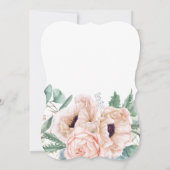 Invitation Aquarelle rose et beige Retraite florale (Dos)