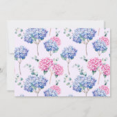 Invitation Aquarelle rose et bleu Hydrangeas (Dos)