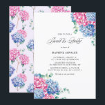 Invitation Aquarelle rose et bleu Hydrangeas Sweet sixteen<br><div class="desc">Aquarelle rose et bleu Hydrangeas Sweet sixteen Invitation | Invitation d'anniversaire personnalisable avec aquarelle rose et bleu bouquets hydrangeas. Cette invitation à la floraison est parfaite pour les anniversaires de printemps et de jardin. Customisez le verso de l'invitation en ajoutant une photo ou une image. Des éléments correspondants sont disponibles....</div>