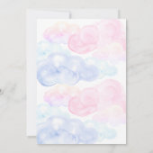 Invitation Aquarelle rose et bleu Révélation de genre (Dos)