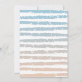 Invitation Aquarelle rose et bleu roux Fête des mariées flora (Dos)