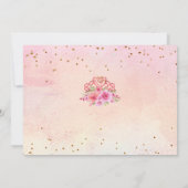 Invitation Aquarelle rose et bordeaux Quinceanera (Dos)