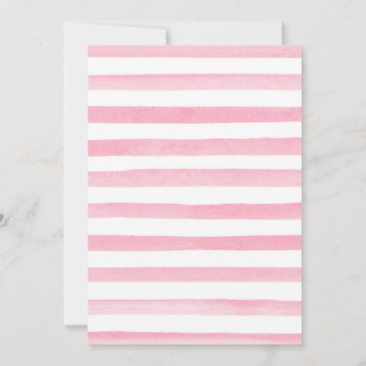 Invitation Aquarelle rose et jaune Fleurs doux 16 (Dos)