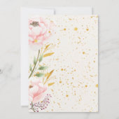 Invitation Aquarelle rose et or Siroter et voir (Dos)