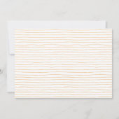 Invitation Aquarelle rose et orange Baby shower floral (Dos)