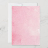 Invitation Aquarelle rose et orange Roses Mariage d'été (Dos)