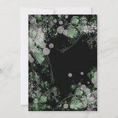 Invitation Aquarelle rose et vert Mariage botanique (Dos)