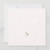 Invitation Aquarelle rose Fête des mariées florale (Dos)