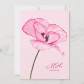 Invitation Aquarelle rose Fille Floral Quiceañera (Dos)