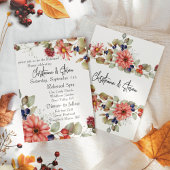 Invitation Aquarelle rose Fleur sauvage