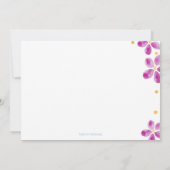 Invitation Aquarelle rose Floral 90e anniversaire grand-mère (Dos)