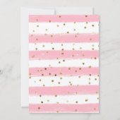 Invitation Aquarelle rose Floral Chute Citrouille doux 16 (Dos)