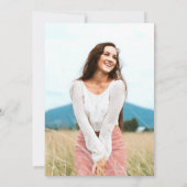 Invitation Aquarelle rose Floral Graduation Party Photo (Dos)