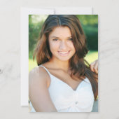 Invitation Aquarelle rose Floral verdure Quinceanera Photo (Dos)