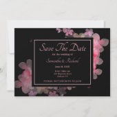 Invitation Aquarelle rose florale délicate (Devant)