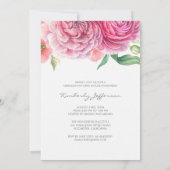 Invitation Aquarelle rose florale Élégante graduation photo (Dos)