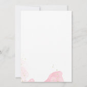 Invitation Aquarelle rose Fuchsia Floral or Quinceañera (Dos)