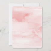 Invitation Aquarelle rose fusée fille personnalisée (Dos)