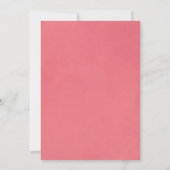 Invitation Aquarelle rose Hibiscus Floral Mariage (Dos)