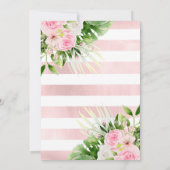 Invitation Aquarelle rose Jungle Animaux Anniversaire de enfa (Dos)