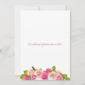 Invitation Aquarelle rose Juste Marié Elopement (Dos)