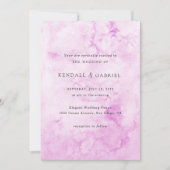 Invitation Aquarelle rose Kendall Mariage élégant (Devant)