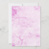 Invitation Aquarelle rose Kendall Mariage élégant (Dos)