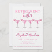 Invitation Aquarelle rose Margarita Fiesta Retraite (Devant)