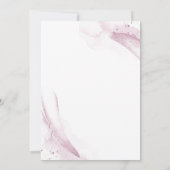 Invitation Aquarelle rose Mariage élégant (Dos)