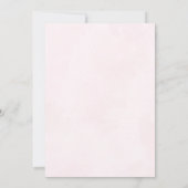 Invitation Aquarelle rose mignonne Baby shower Ours Teddy (Dos)