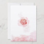 Invitation Aquarelle rose millénaire artistique florale (Dos)