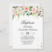 Invitation Aquarelle rose moderne Beauté Fleurs et gouttes d' (Devant)