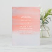Invitation aquarelle rose moderne douche nuptiale (Debout devant)