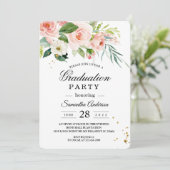 Invitation Aquarelle rose moderne Floral Party I (Debout devant)
