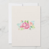 Invitation Aquarelle rose moderne Mariage de bouquet floral (Dos)