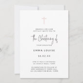 Invitation Aquarelle rose moderne minimaliste (Devant)